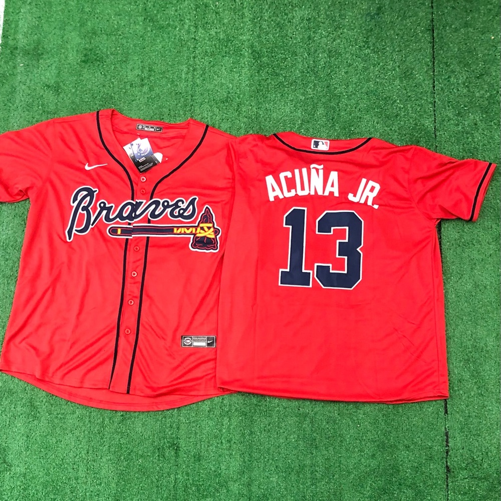 2023 Nike Atlanta Braves Red Ronald Acuna Jr Jersey